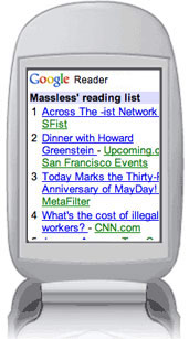 A graphic showing a phone displaying Reader.